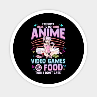 Cute Anime Gamer Girl Funny Kawaii Japanese Manga Magnet